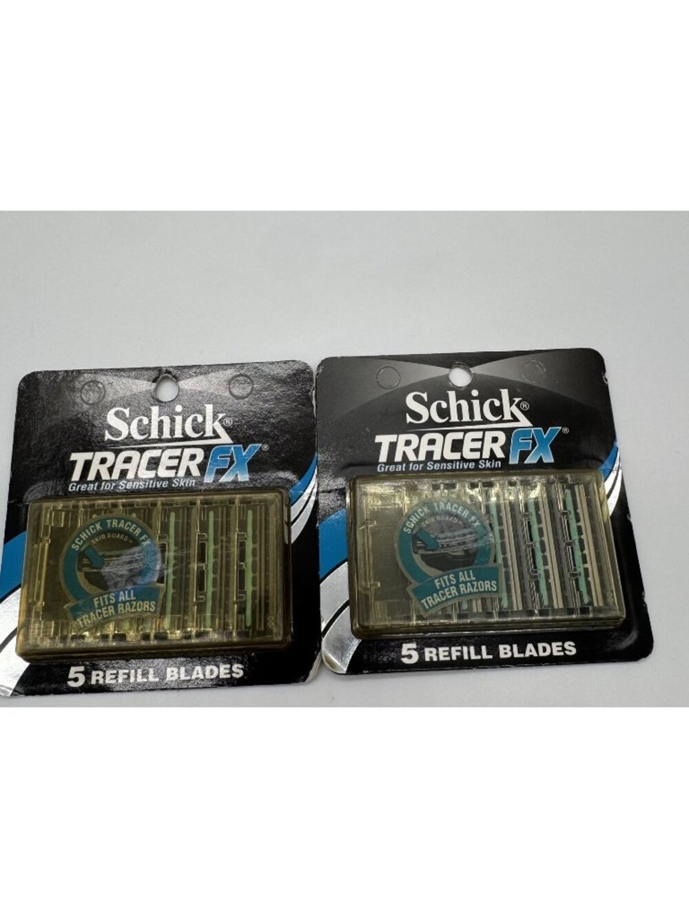 Lot of 2 Schick Tracer FX Sensitive Skin 5 Refill Razor Blades NOS 1997 New